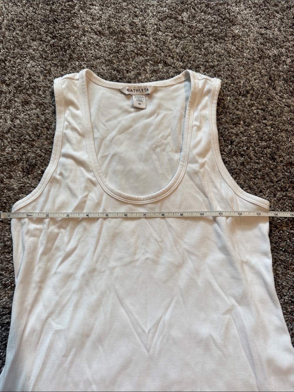 Athleta Bright White Signature Rib Scoop Tank NWOT - Picture 8 of 10